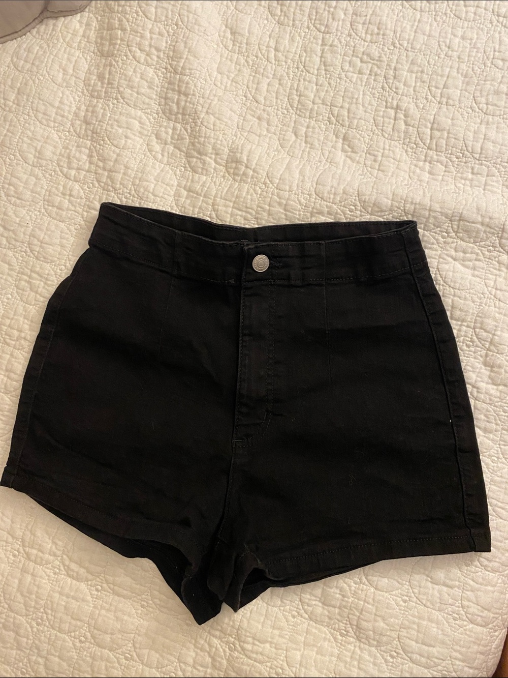 wild fable High-Waist Black Denim Shorts